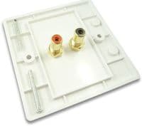 Stereo Phono RCA Wall Plate - Quick Connect No Soldering | Cables4all