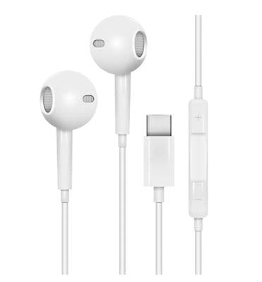 Stereo USB C Earphones With Volume Control and Microphone