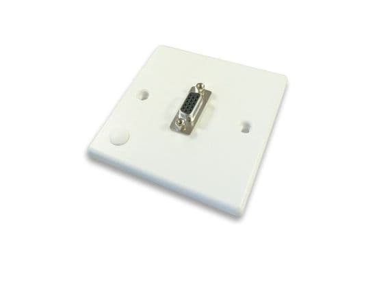 VGA Wall Plate | VGA Sockets Front and Back | VGA Cable Wall Plate | Cables4all