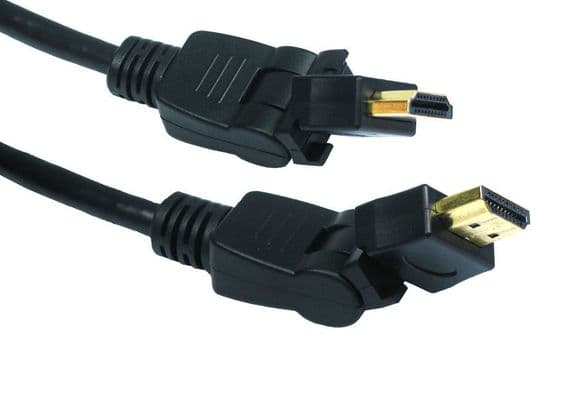 HDMI Cable with Swivel and Rotating Plugs | 0.5m 1m 2m 3m 5m | cables4all