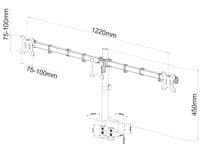 Triple Monitor Desk Stand - Monitor Arm (3 Monitors) | Cables 4 ALL
