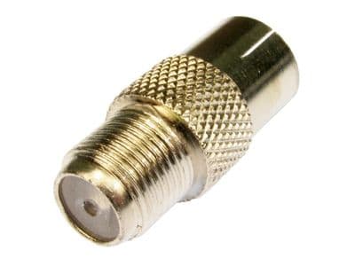TV Aerial Adapter - F Plug Female to Coaxial Female