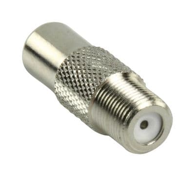 TV Aerial Adapter - F Plug Female to Coaxial Male