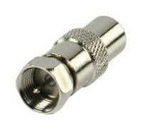 TV Aerial Adapter - F Plug Male to Coaxial Male | Cables4all