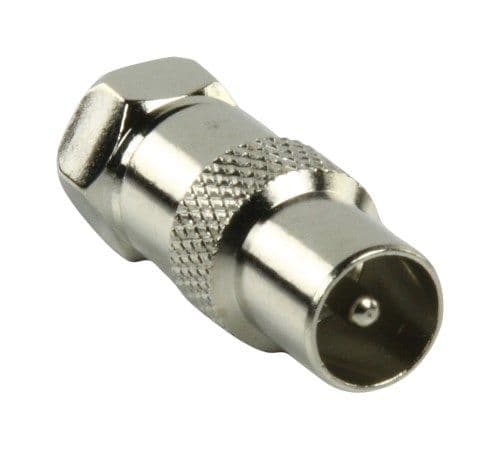 TV Aerial Adapter - F Plug Male to Coaxial Male | Cables4all