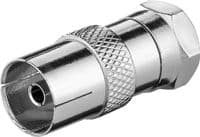 TV Aerial Adapter - F Plug Male to Coaxial Female | Cables4all