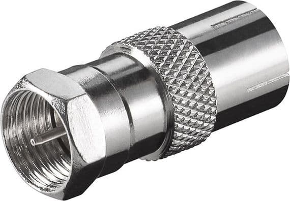 TV Aerial Adapter - F Plug Male to Coaxial Female | Cables4all
