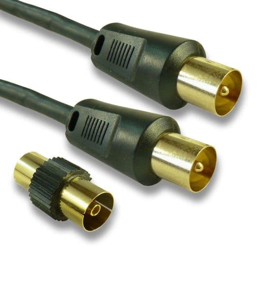 Quality TV Aerial Lead - Gold Plated / Screened Coax Aerial cable | Cables4all