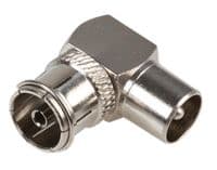 TV Aerial Plug - 90 Degree Right Angled Male to Female | Cables4all