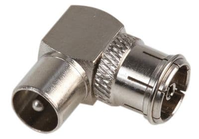 TV Aerial Plug  - 90 Degree Right Angled Male to Female
