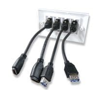 Twin  4k HDMI and Twin USB 3.0 Wall Plate | Cables 4 ALL