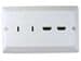 Twin 4k HDMI and Twin USB C Wall Plate - USB Type C / USB 3.2