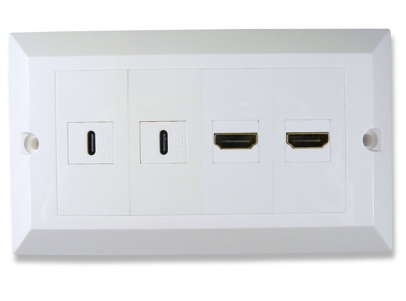 Usb Connection Plate Twin 4k HDMI and Twin USB C Wall Plate - USB Type C / USB 3.2 | Cables ...