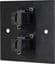 Twin HDMI Wall Plate – Black Metal, 1-Gang, Plug & Play | HDMI Sockets Front & Back