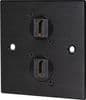 Twin  Black Metal HDMI Wall Plate