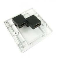 Twin HDMI Wall Plate With Angled HDMI Sockets on Reverse | Cables 4 ALL