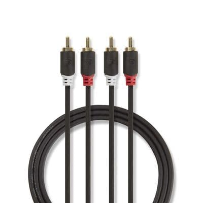 Twin RCA Audio Cable - Quality Screened Phono Cable (Various Lengths)