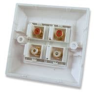 Twin RCA Wall Plate - Quick Connect No Soldering | Cables4all