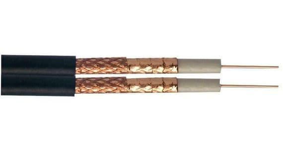 Twin WEBRO 2-Core WF100 Coaxial Cable - WEBRO Shotgun Cable | Cables 4 ALL