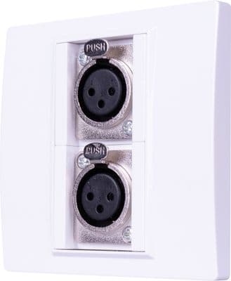 Twin XLR Female Wall Plate