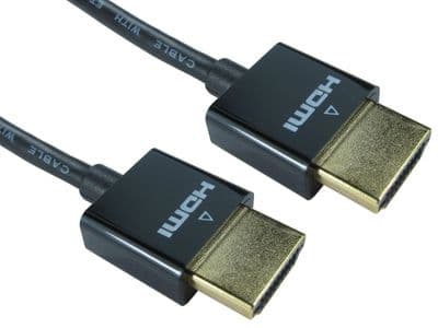 Ultra Slim 1m HDMI Cable - Thin Cable Smaller HDMI Plugs