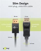 2m 8K DisplayPort Cable - Ultra Slim 40Gbps High Speed DP Monitor Cable 4K 240Hz