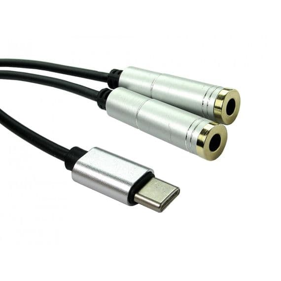 USB C to Twin 3.5mm Audio Splitter | Cables 4 ALL