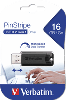 Verbatim 16GB USB 3.0 Flash Drive  - Pinstripe Black | Cables 4 ALL