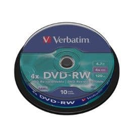 Verbatim 43552 10 DVD-RW 4x DVD ReWritable Discs