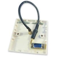 VGA / SVGA + 3.5mm Jack Wall Plate - Plug and Play