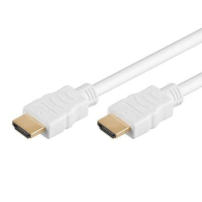 White  0.5m HDMI  Cable - 1080p, 4k Gold Plated