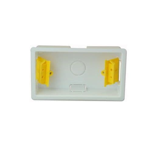White 2 Gang Dry Lining  Back Box (35mm Depth) | Cables4all