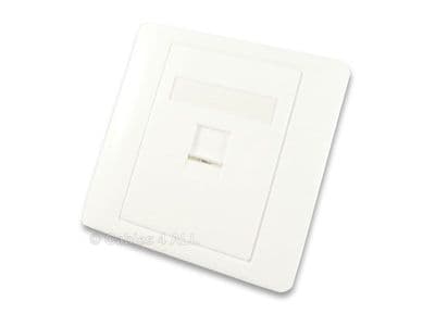 White CAT5e RJ45 Network Cable Wall Plate