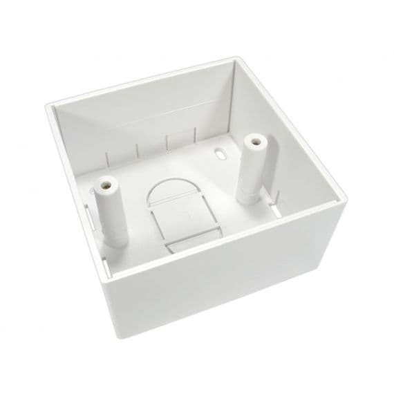 White Plastic 1 Gang Electrical Back Box (45mm Depth)