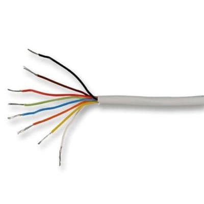 White Security Alarm Cable 8-Core - Choose Length