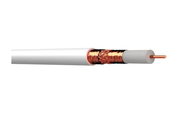 White WEBRO HD100 Ultra Coaxial Cable - Satellite TV / TV Aerial (25m, 50m 100m)