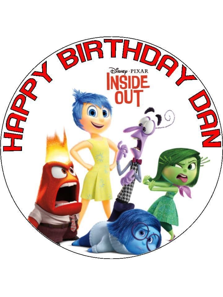 7 5 Personalised Inside Out Edible Icing Cake Topper