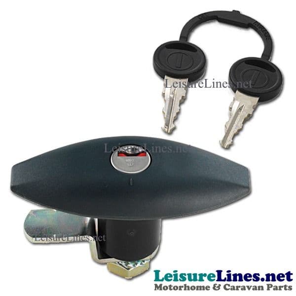 1 X ZADI 1046 DOOR LOCK BLACK BARREL & 2KEYS
