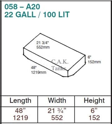 100 Litre Water Tank A20 (058)