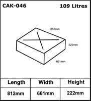 109 Litre Fresh Water Tank Kit for VW Crafter 2018 Onwards FWD MWB LWB Campervan - Black Filler