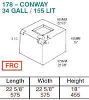 155 Litre Water Tank Kit Red Access Cap Fresh or Waste Campervan