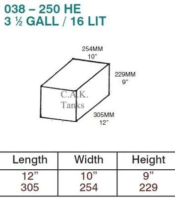 16 LITRE AQUA TANK & HATCH