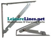 200mm FOLDING SHELF FLAT SUPPORT BLACK