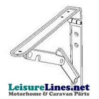 200mm FOLDING SHELF FLAT SUPPORT BLACK