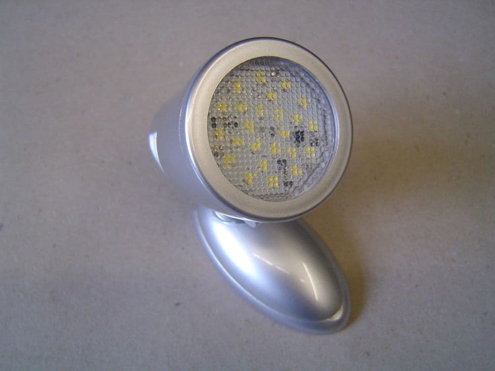 24 SUPERBRIGHT LED SWIVEL SPOTLIGHT SILVER GREY