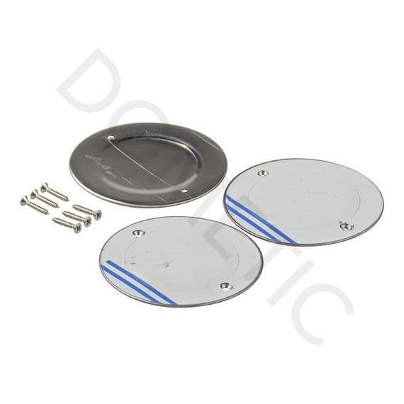 3 metal burner covers 60mm diameter and 6 screws