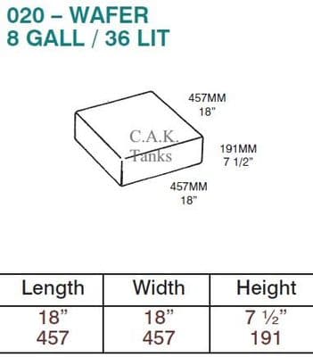 36 LITRE AQUA TANK & HATCH