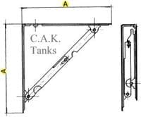 400mm FOLDING SHELF FLAT SUPPORT BLACK