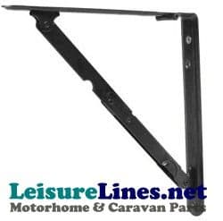 400mm FOLDING SHELF FLAT SUPPORT BLACK