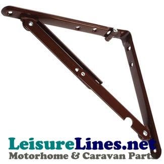 400mm FOLDING SHELF FLAT SUPPORT BROWN